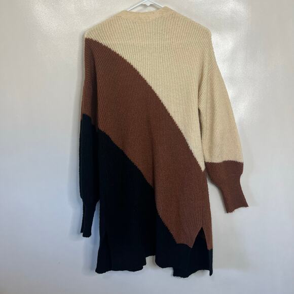 Madison + Hudson Women's Sz M Long Sleeve Color Block Cardigan Warm Cozy - Picture 5 of 8